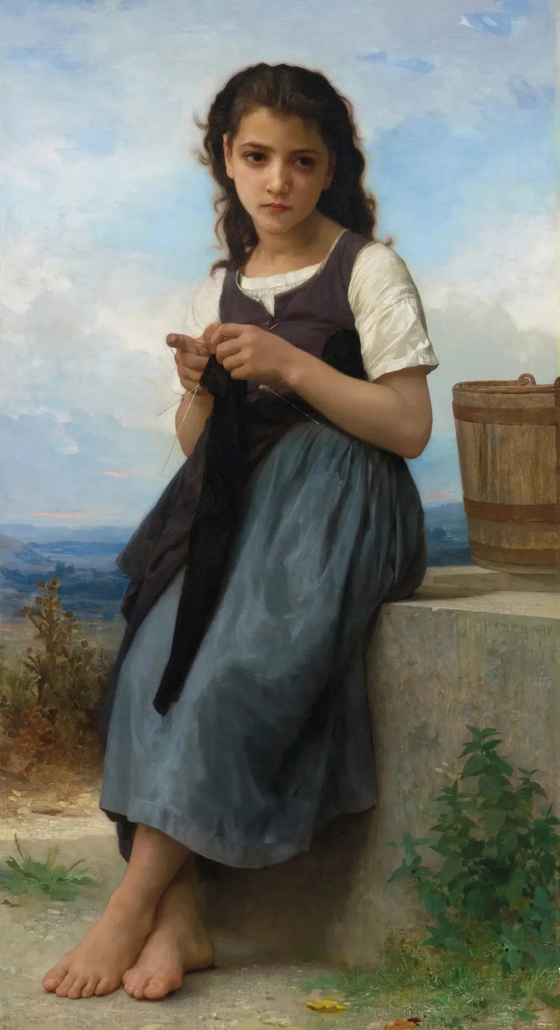 Lavoratrice a maglia - Bouguereau