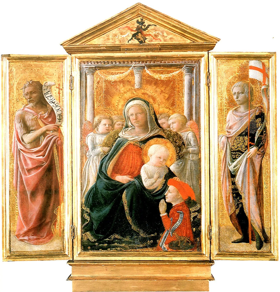 Triptych della Madonna dell'Umiltà con i Santi - Fra Filippo Lippi