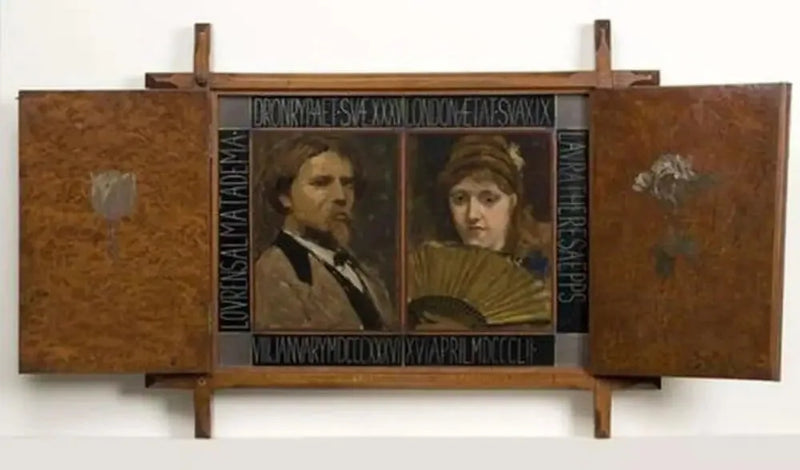 Triptyque con ritratto del pittore Lawrence Alma Tadema e della sua seconda moglie - Lawrence Alma-Tadema