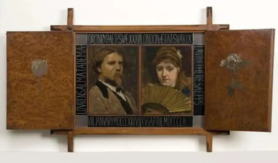 Triptyque con ritratto del pittore Lawrence Alma Tadema e della sua seconda moglie - Lawrence Alma-Tadema