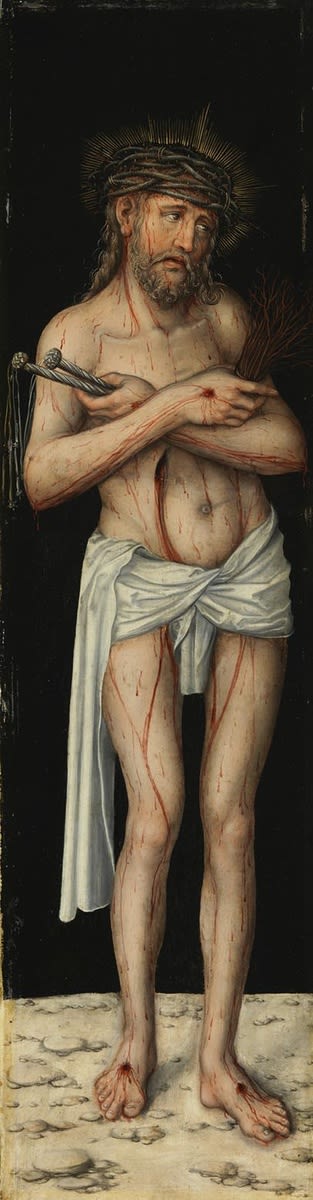 Triptyque della Crocifissione : il Cristo uomo di dolore - Lucas Cranach il Vecchio