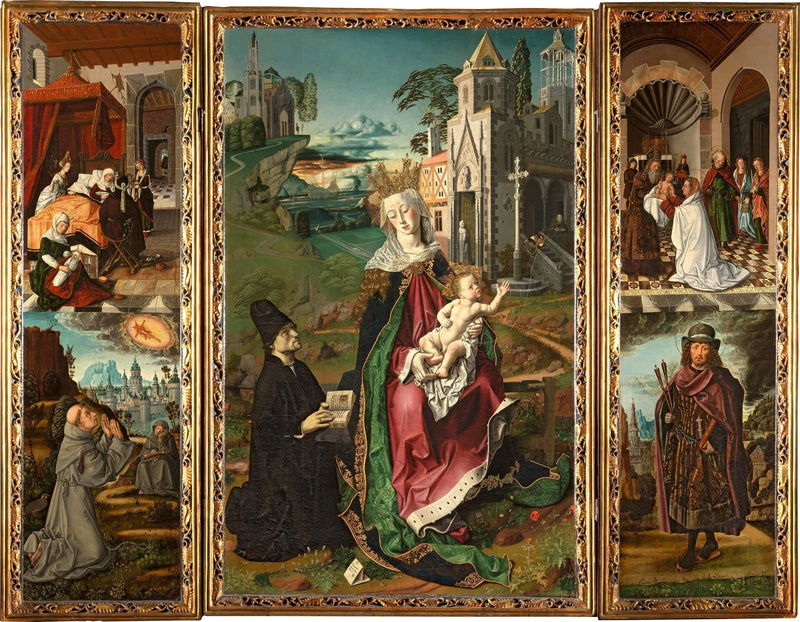 Triptyque della Vergine di Montserrat - Bartolomé Bermejo