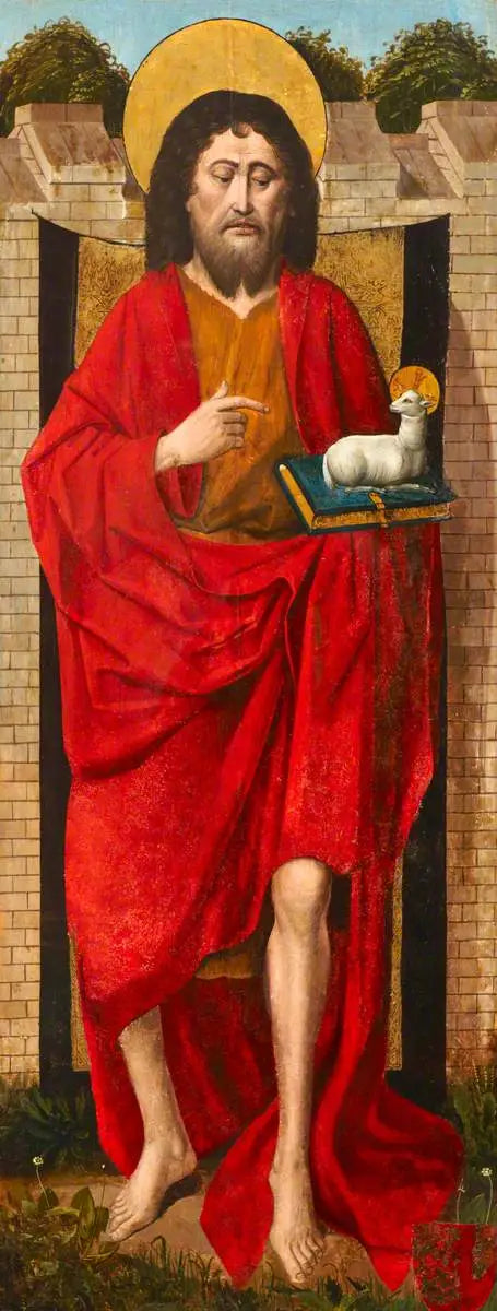 Triptyque di Weston (Jean-Baptiste) (triptyque, aile gauche, extérieur) - Rogier van der Weyden