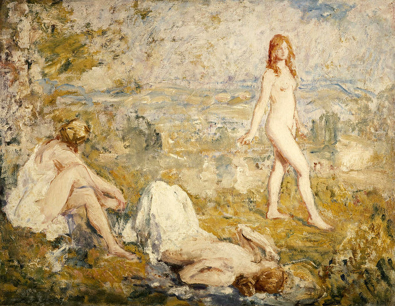 Tre ragazze fanno il bagno nel Thame - Philip Wilson Steer