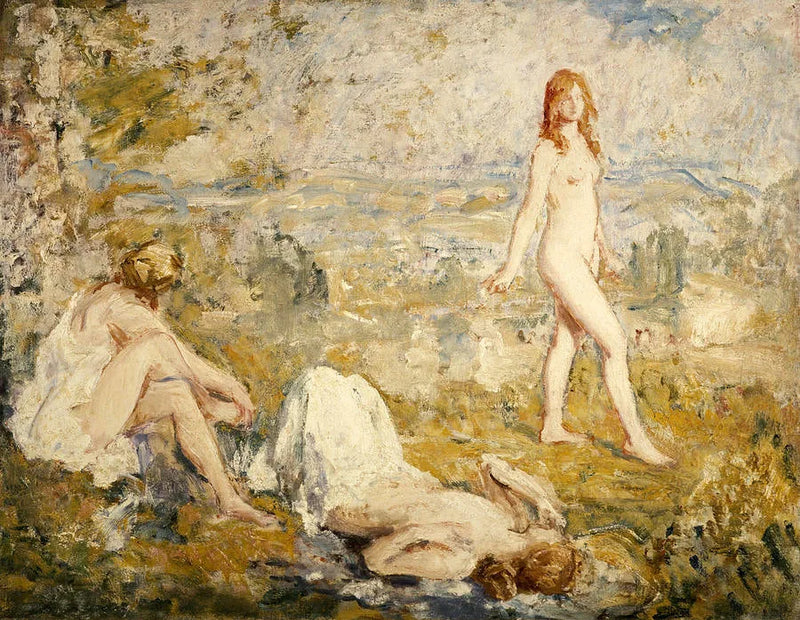 Tre ragazze fanno il bagno nel Thame - Philip Wilson Steer