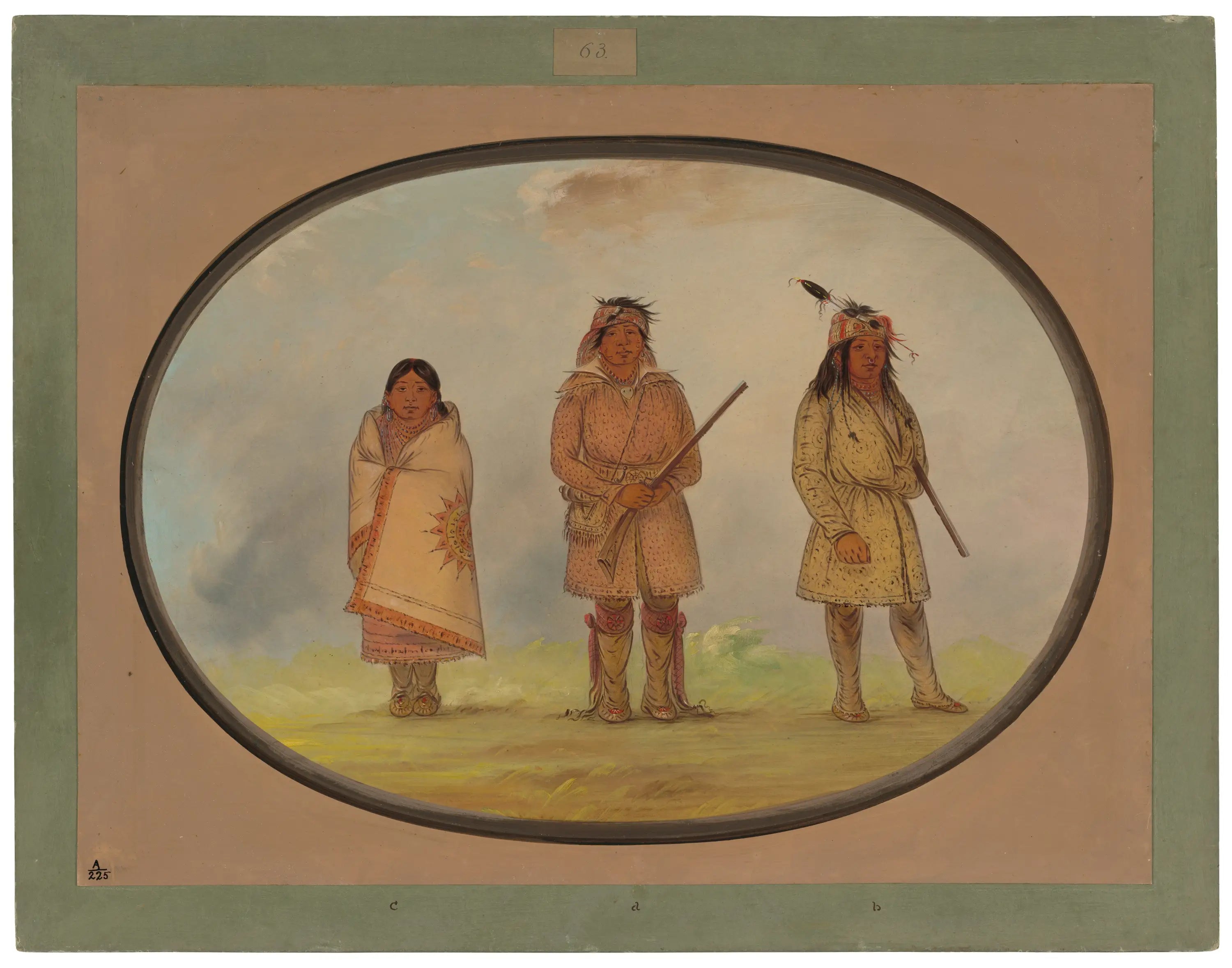 Trois Indiens Delaware - George Catlin - Alpha Reproduction