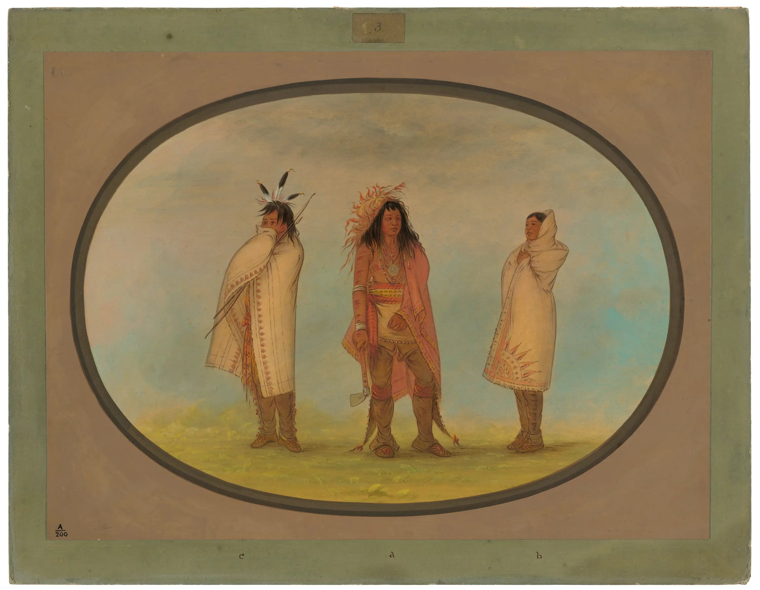 Trois Indiens Iroquois - George Catlin - Alpha Reproduction