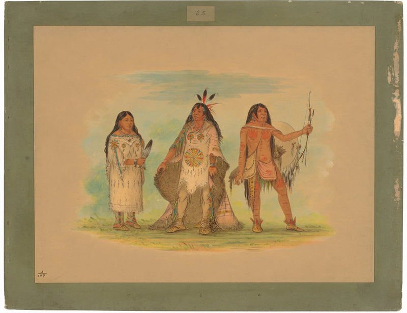 Trois Indiens Minatarree - George Catlin