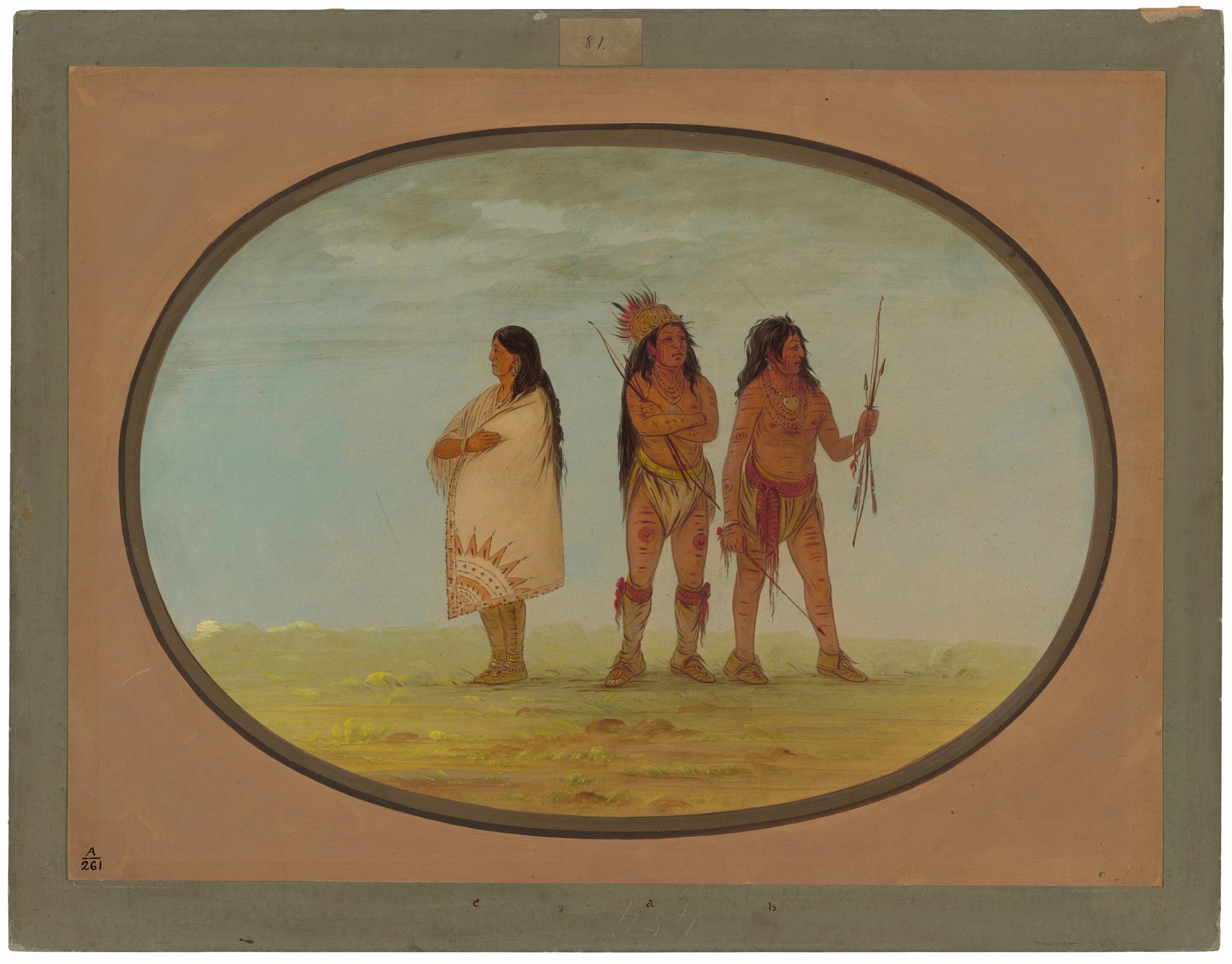Trois Indiens Navaho - George Catlin