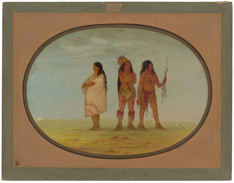 Trois Indiens Navaho - George Catlin