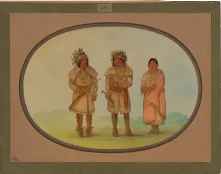 Trois Indiens Peoria - George Catlin - Alpha Reproduction