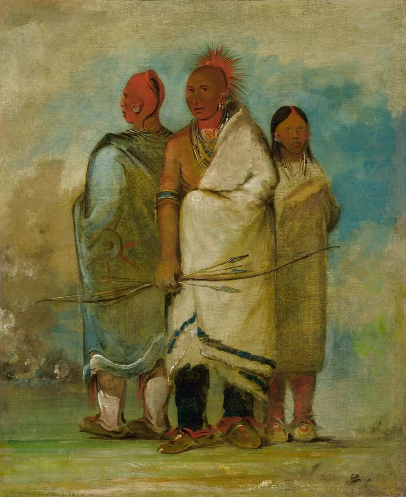 Tre indiani volpe - George Catlin
