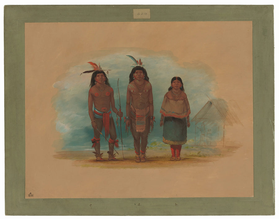 Trois Indiens Taruma - George Catlin