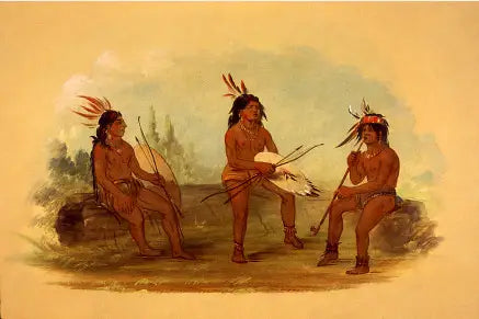 Trois jeunes hommes Chinook - George Catlin - Alpha Reproduction