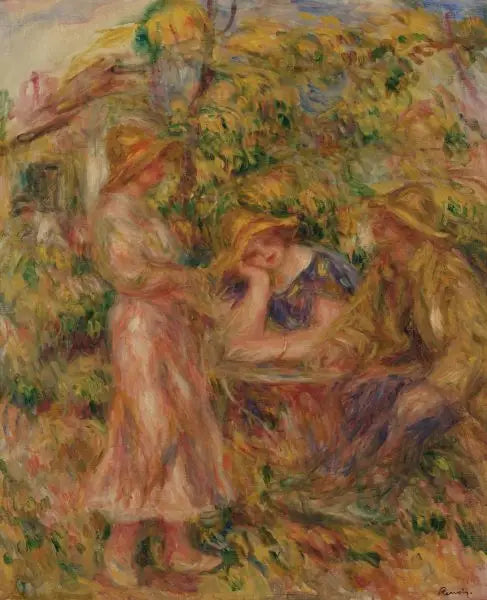 Tre personaggi in un paesaggio - Pierre-Auguste Renoir
