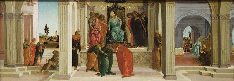 Tre scene della storia di Ester - Sandro Botticelli