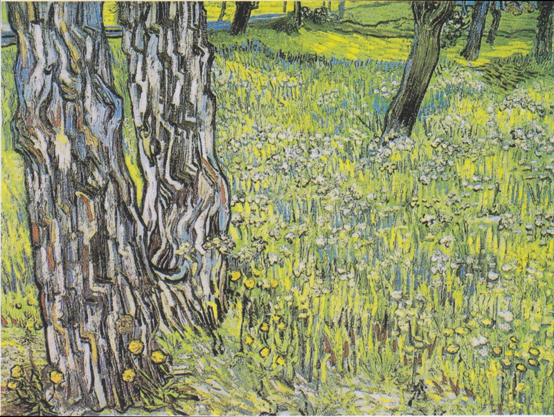 Prateria fiorita con alberi e soffioni - Vincent van Gogh
