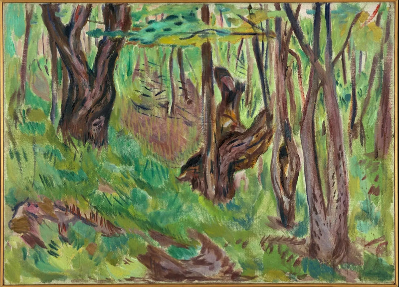 Tronchi d'albero ruvidi in estate - Edvard Munch