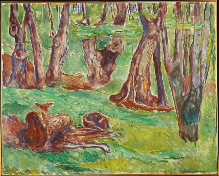 Tronchi d'albero ruvidi in estate - Edvard Munch