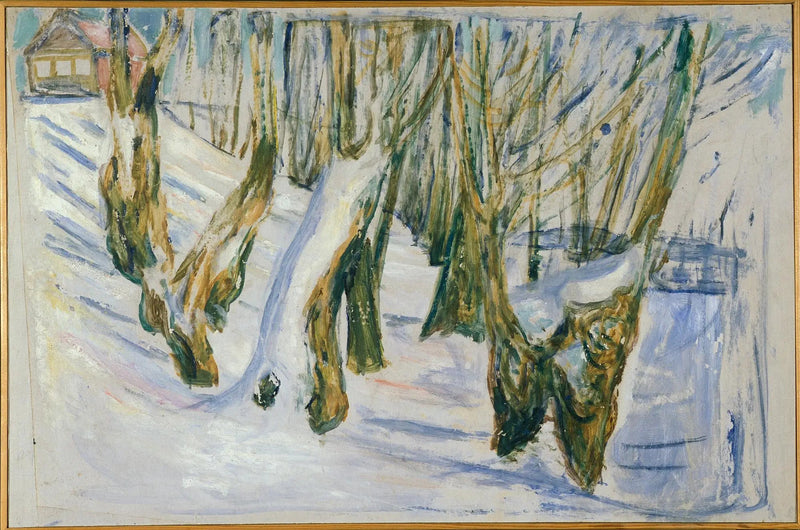 Tronchi ruvidi nella neve - Edvard Munch