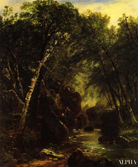 Trout Fisherman - John Frederick Kensett - Riproduzioni di quadri e dipinti di alta qualità