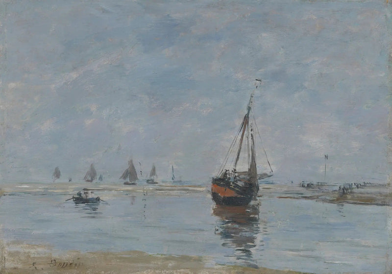 Trouville a bassa marea - Eugène Boudin