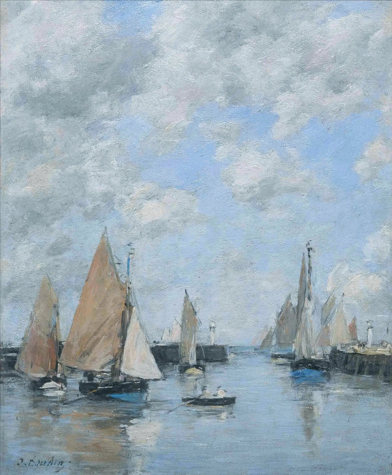 Trouville, il molo a alta marea - Eugène Boudin