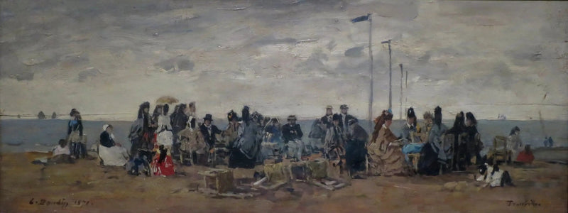 Trouville. Scena di spiaggia - Eugène Boudin