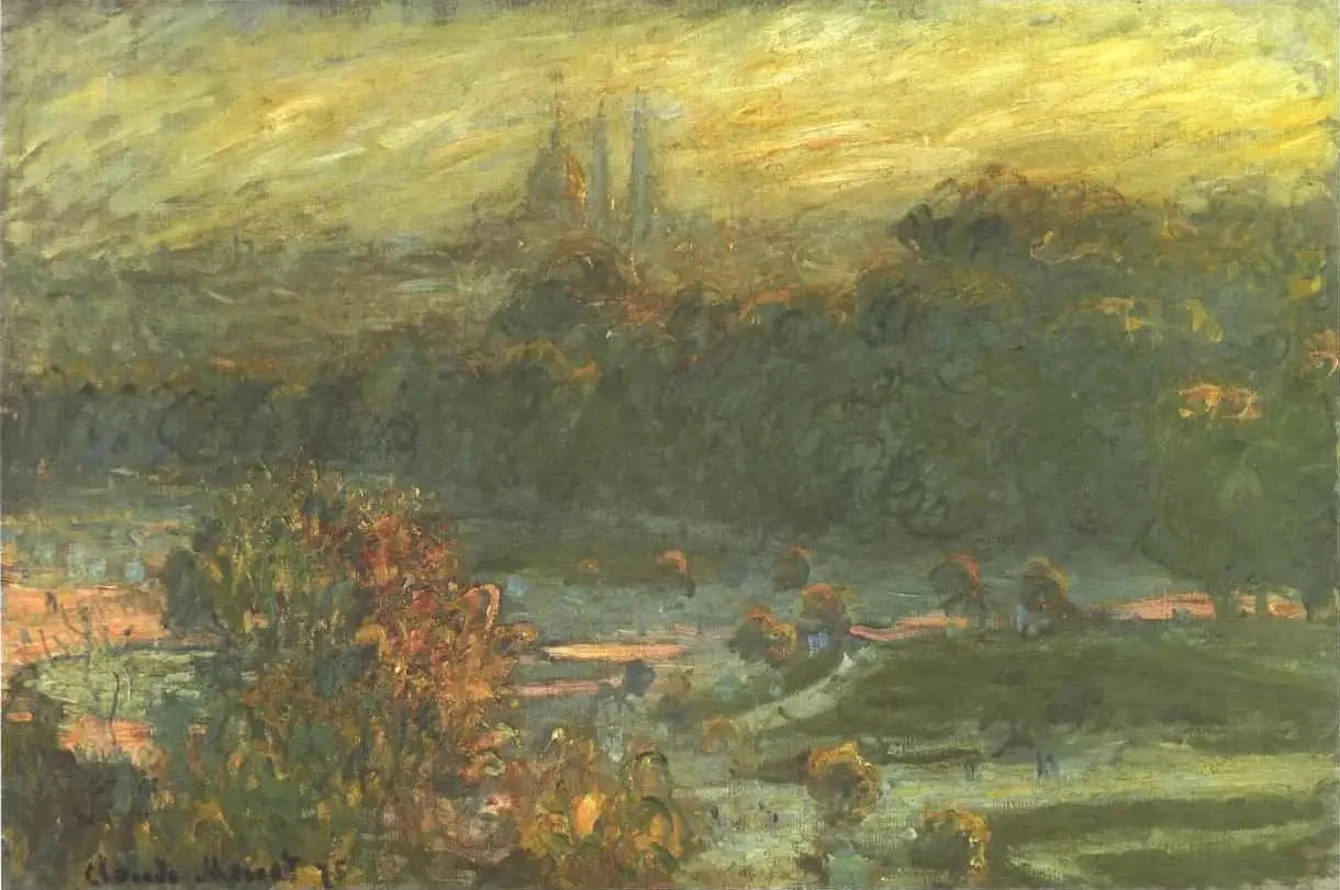 Les Tuileries, esquisse W403 par Claude Monet, vers 1876, musée d’Orsay