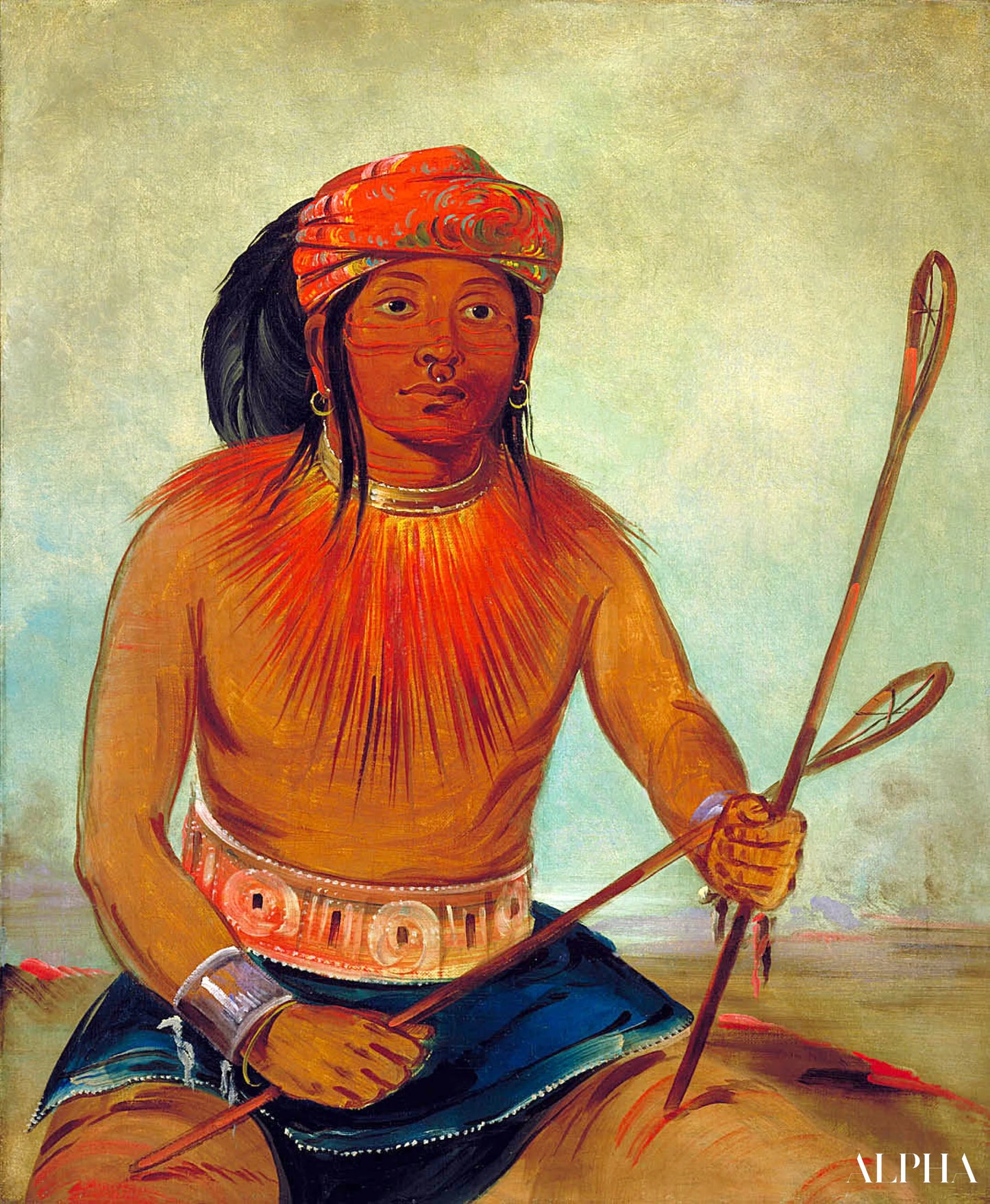 Tul-lock-chísh-ko, Beve il Succo della Pietra (Choctaw) - George Catlin - Riproduzioni di quadri e dipinti di alta gamma