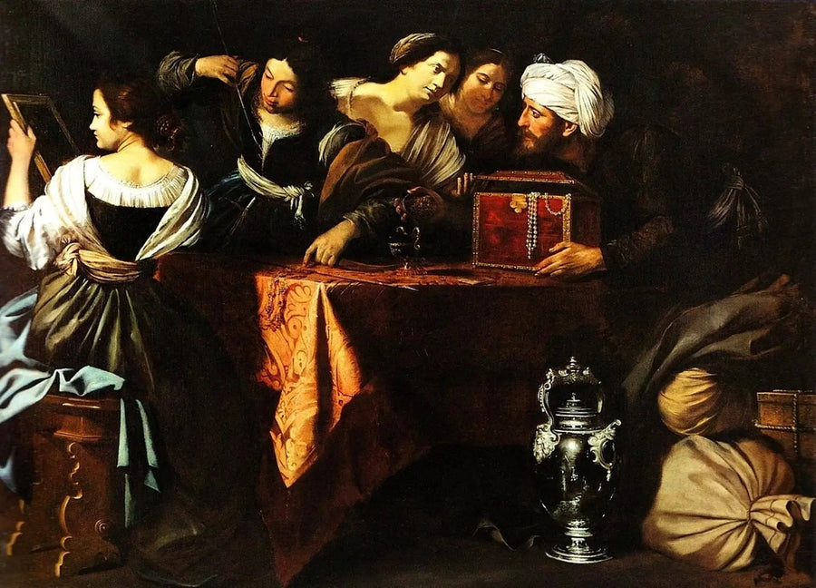 Ulisse ringrazia Achille tra le ragazze di Lycomède - Artemisia Gentileschi
