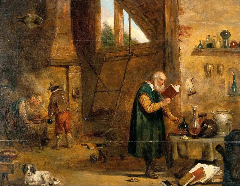 Un alchimista nel suo laboratorio - David Teniers il Giovane