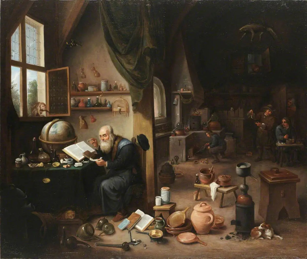 Un alchimiste dans son laboratoire - David Teniers le Jeune - Alpha Reproduction