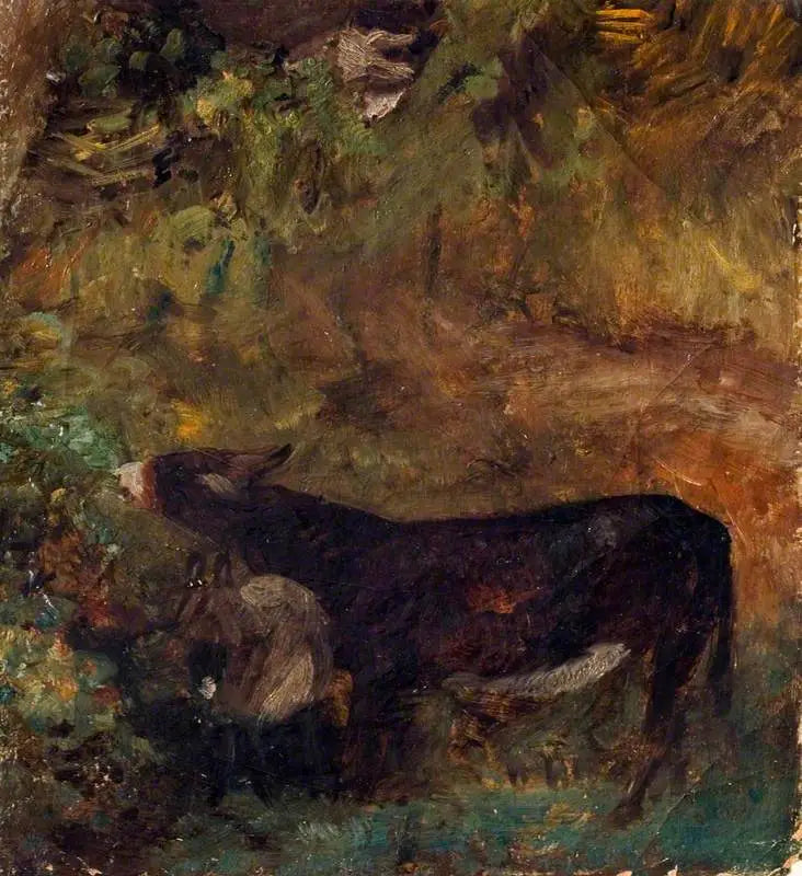 Un âne avec un poulain (étude pour « Le champ de maïs ») - John Constable - Alpha Reproduction