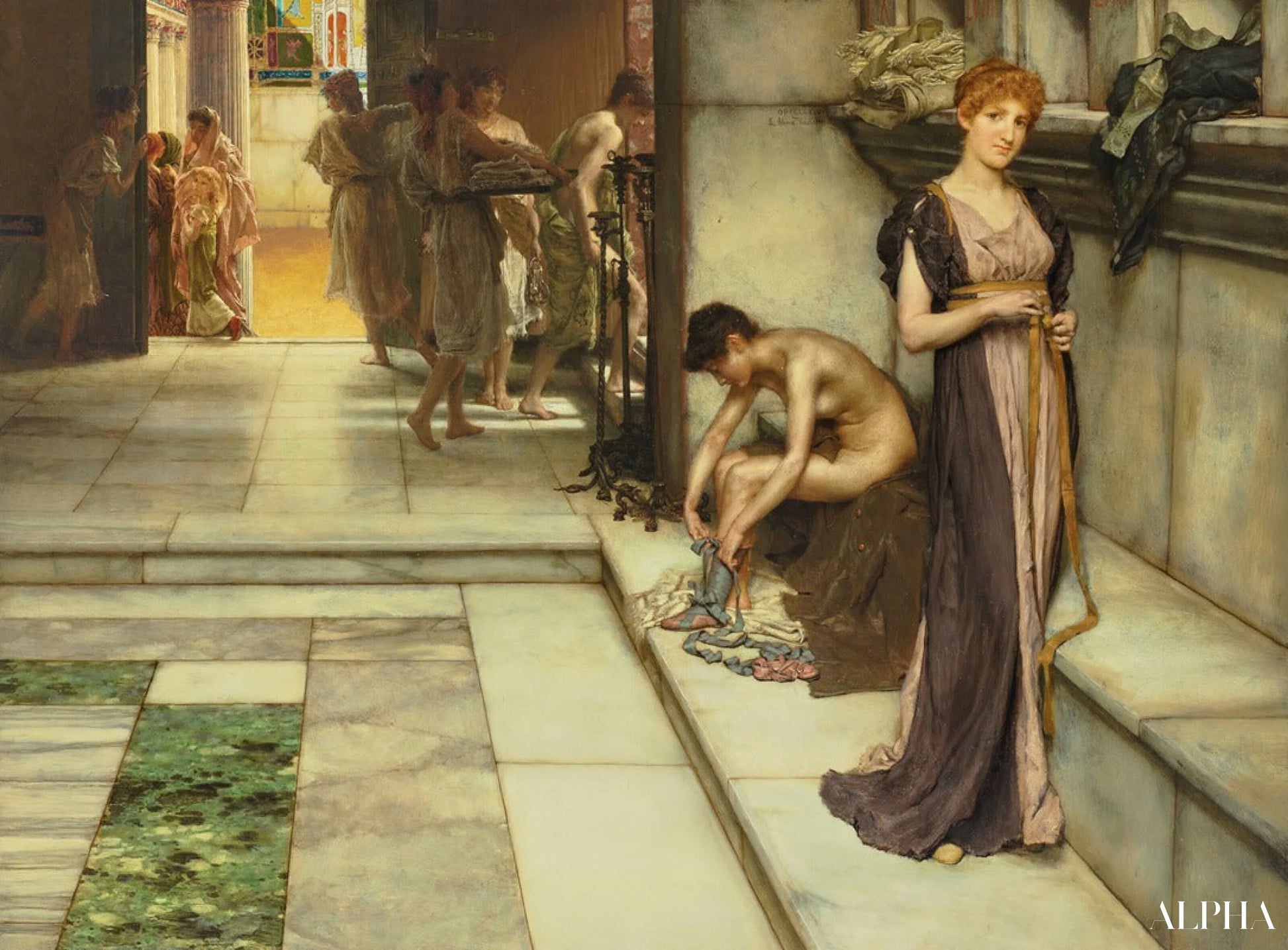 Un apodyterium - Lawrence Alma-Tadema Riproduzioni di dipinti a olio