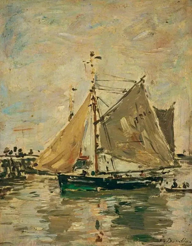 Una barca da pesca, Trouville - Eugène Boudin