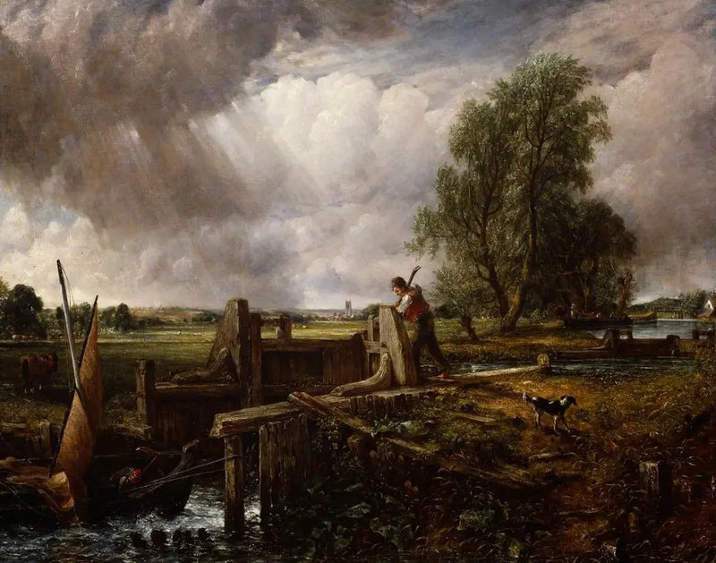 Una barca che passa una chiusa - John Constable