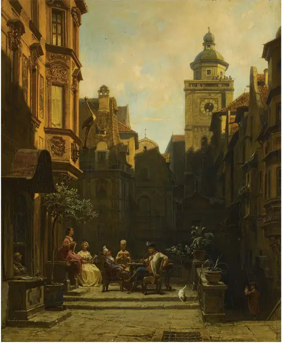 Un buon potin - Carl Spitzweg