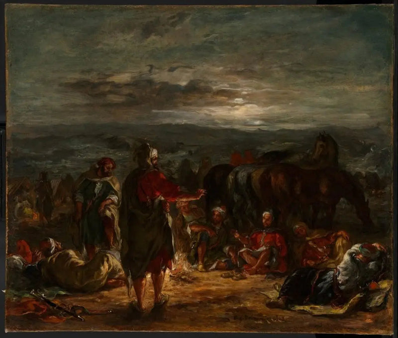 Un campo arabo di notte - Eugène Delacroix