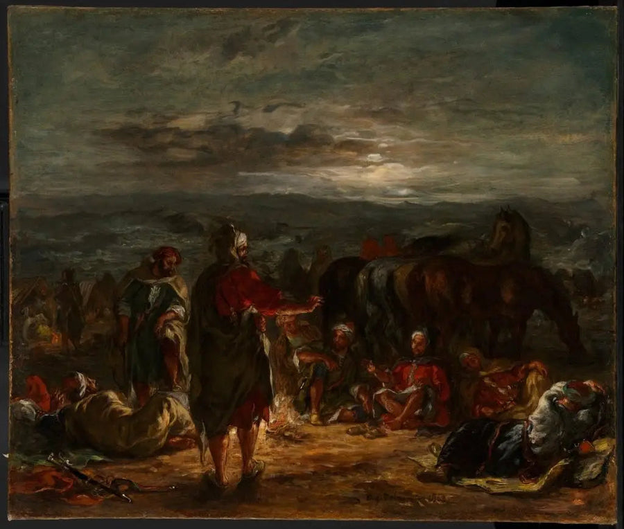 Un campo arabo di notte - Eugène Delacroix