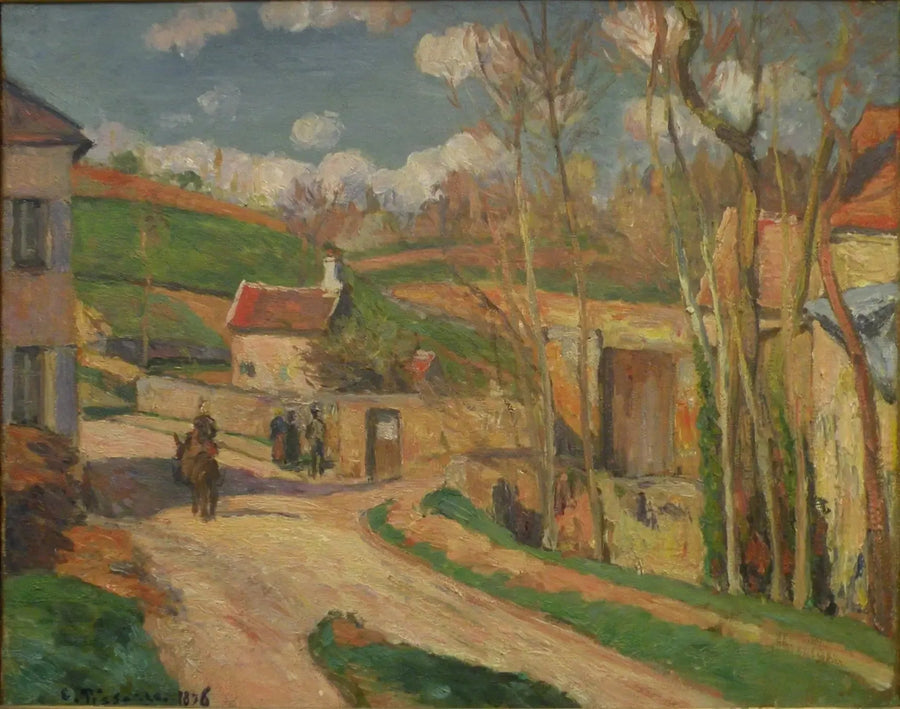 Un incrocio all'Hermitage, Pontoise - Camille Pissarro