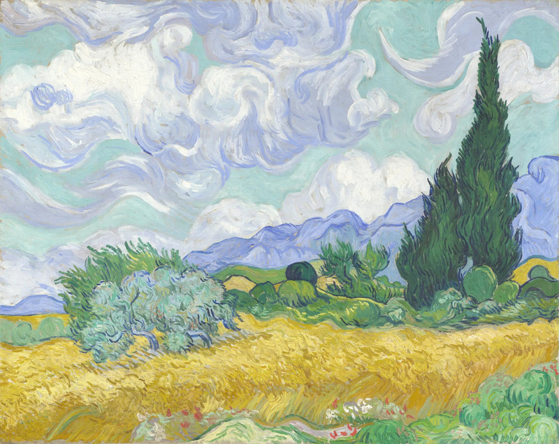 Un campo di grano con cipressi - Vincent van Gogh