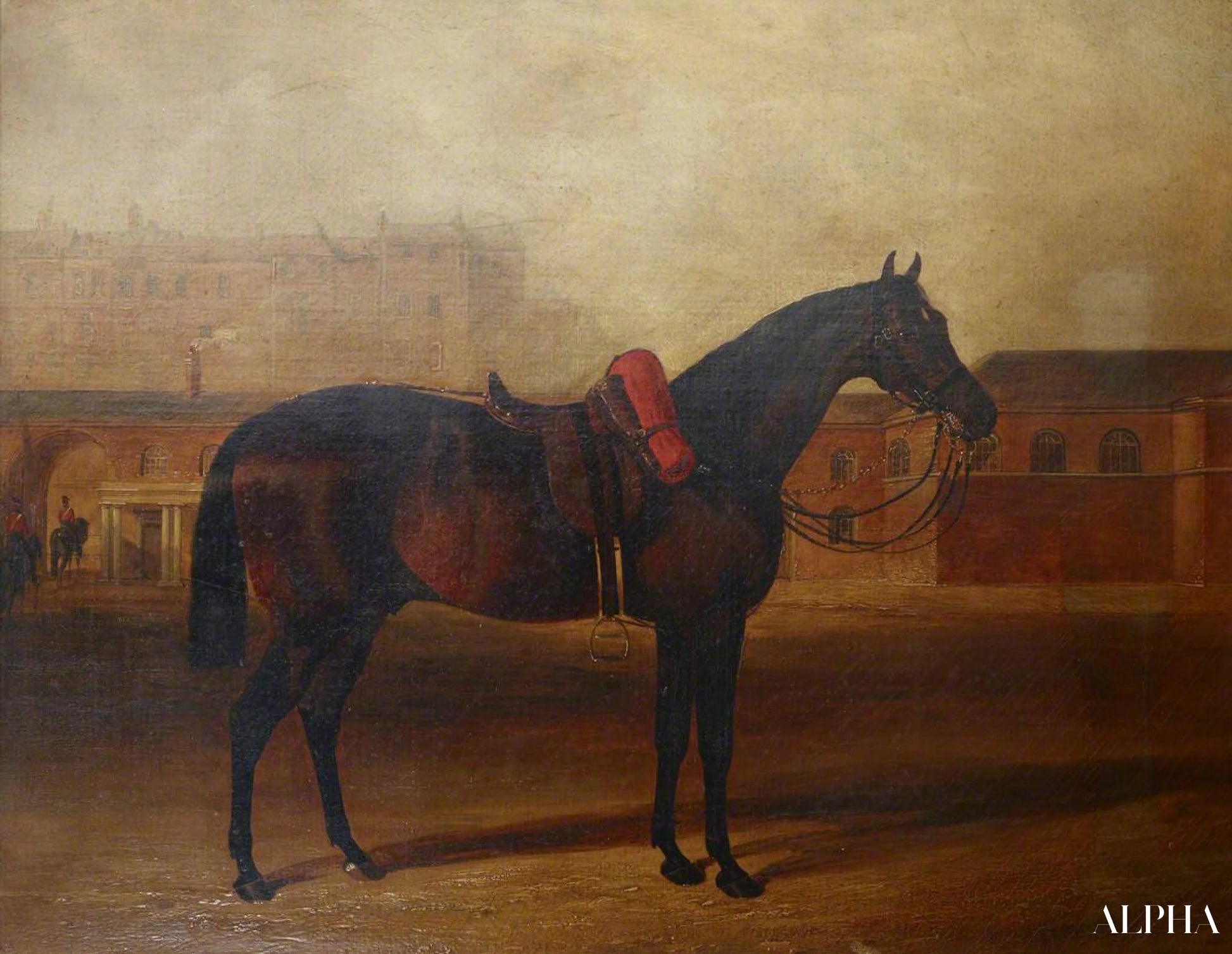Un carica sul campo di parata di Albany Barracks, Londra - John Frederick Herring Snr - Riproduzioni di quadri e dipinti di alta qualità