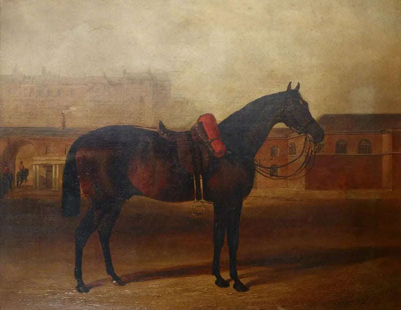 Un caricatore sul campo di parata della caserma di Albany, a Londra - John Frederick Herring, Sr.