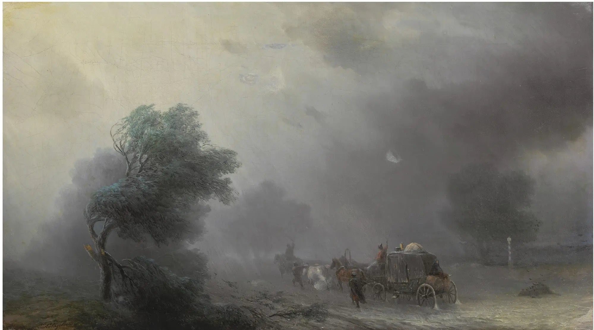 Un chariot dans la tempête - Ivan Aïvazovski - Alpha Reproduction