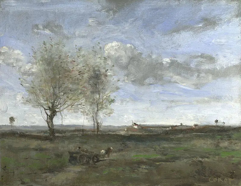 Un carrello nelle pianure di Artois - Jean-Baptiste Camille Corot