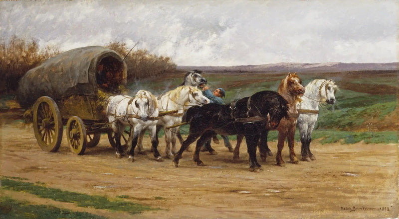 Un carrello e un traino di cavalli - Rosa Bonheur