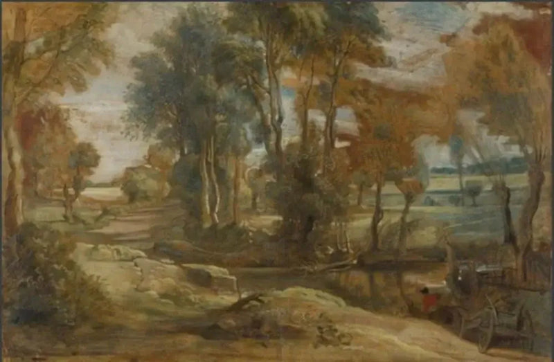 Un carrello che attraversa un ruscello a guado - Peter Paul Rubens