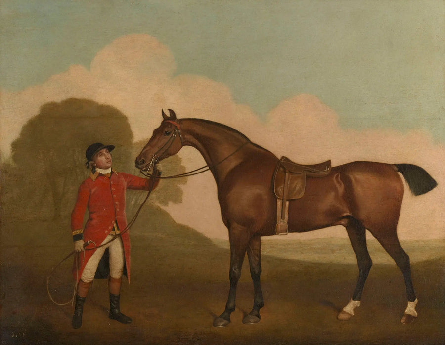 Un cavallo baio con un maniscalco - George Stubbs