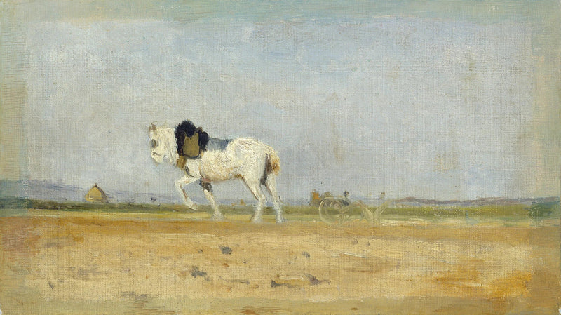 Un cavallo da lavoro in un campo - Stanislas Lépine